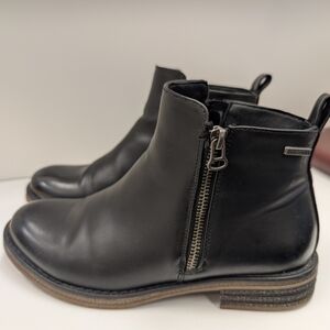 Romika Classic Black Leather Booties